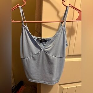 Baby blue crop tank